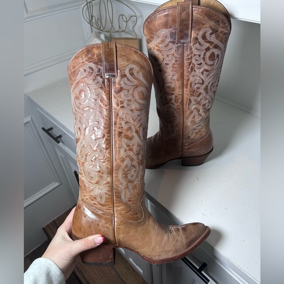 Shyanne Women’s Western Boots Size 8B Brown Leather Embroidered Cowboy Boots - Picture 4 of 8